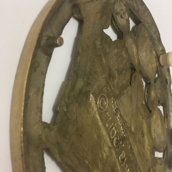 1980’s Rubel Design Floral Brass Footed Tr… - Picture 11 of 11